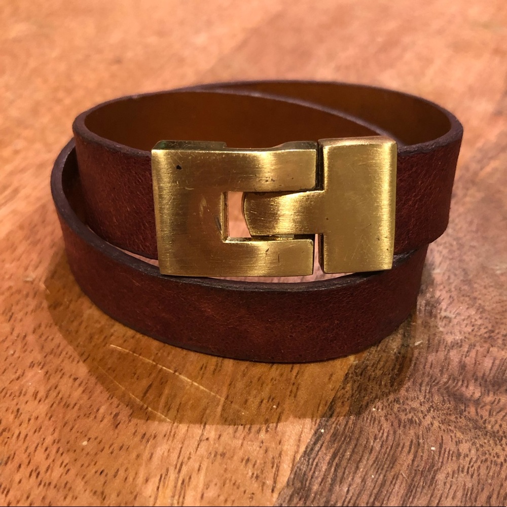 Leighelena bracelet | genuine leather | plum